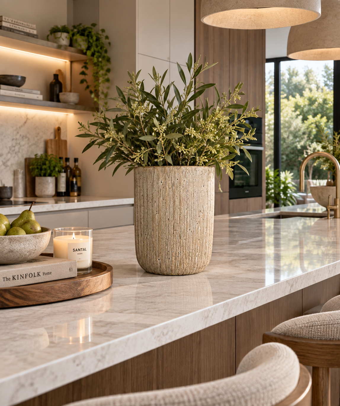 Pebble Stone Cylinder Vase