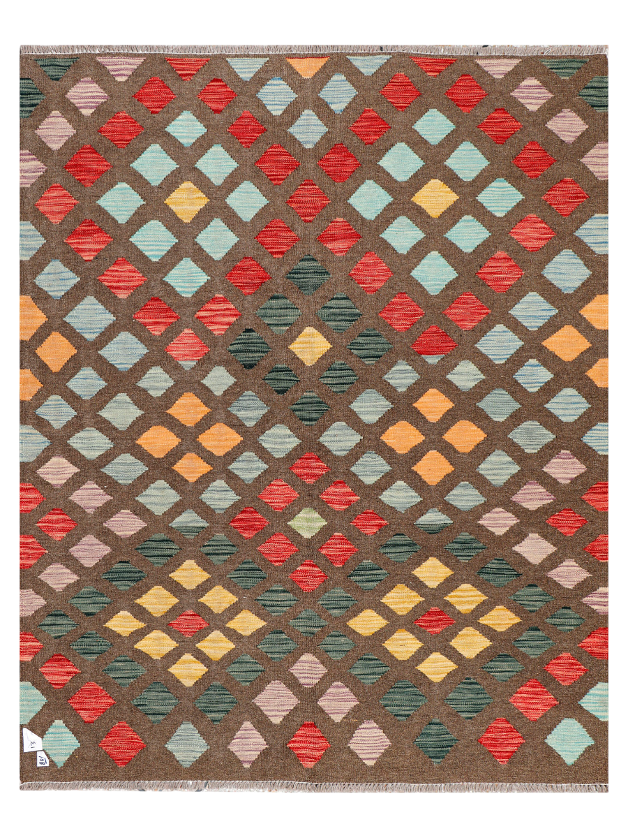Maimana Kilim - 193 × 152 cm (6'4" x 5'0")-0