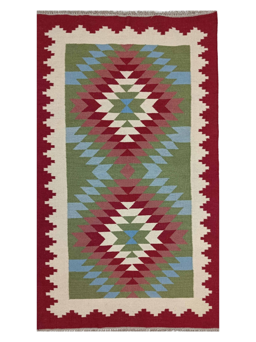 Contemporary Afghan Kilim Rug - Size: 176 x 96 cm-0