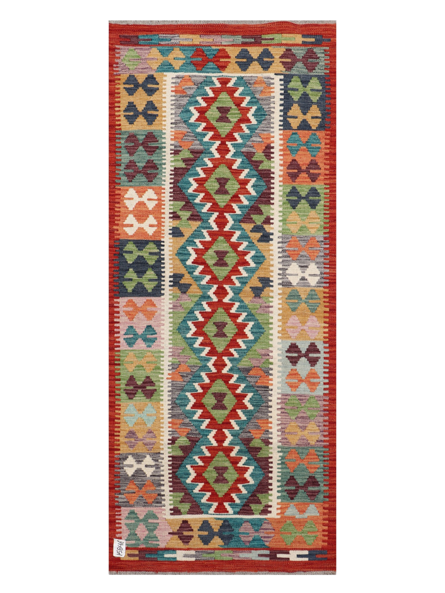 Maimana Kilim Runner - 168 × 69 cm (5'6" x 2'3")-0