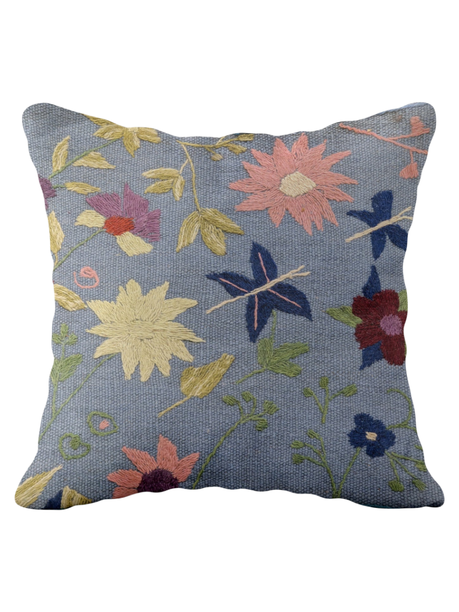 Suzani Hand Embroidered Cushion Cover - 45 x 45 cm-0