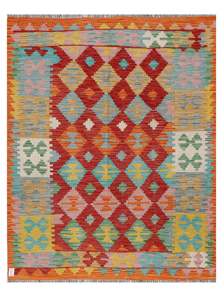 Maimana Kilim - 190 × 148 cm (6'3" x 4'10")-0
