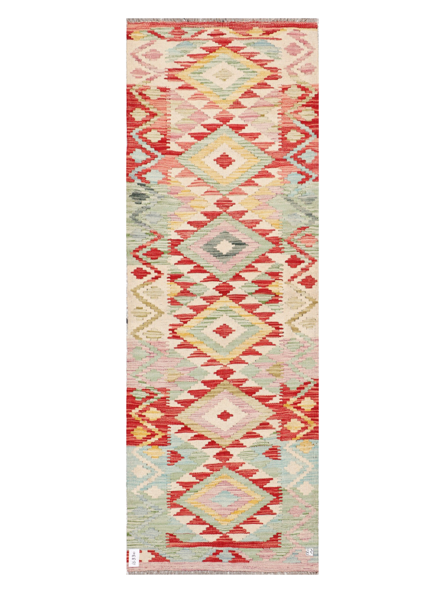 Maimana Kilim Runner - 197 × 68 cm (6'6" x 2'3")-0