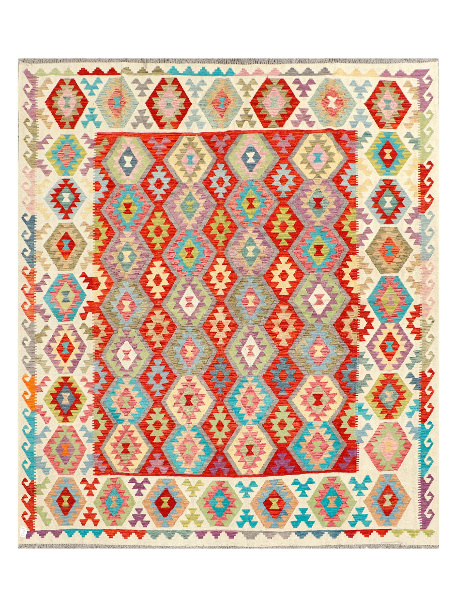 Maimana Kilim - 291 × 250 cm (9'7" x 8'2")-0