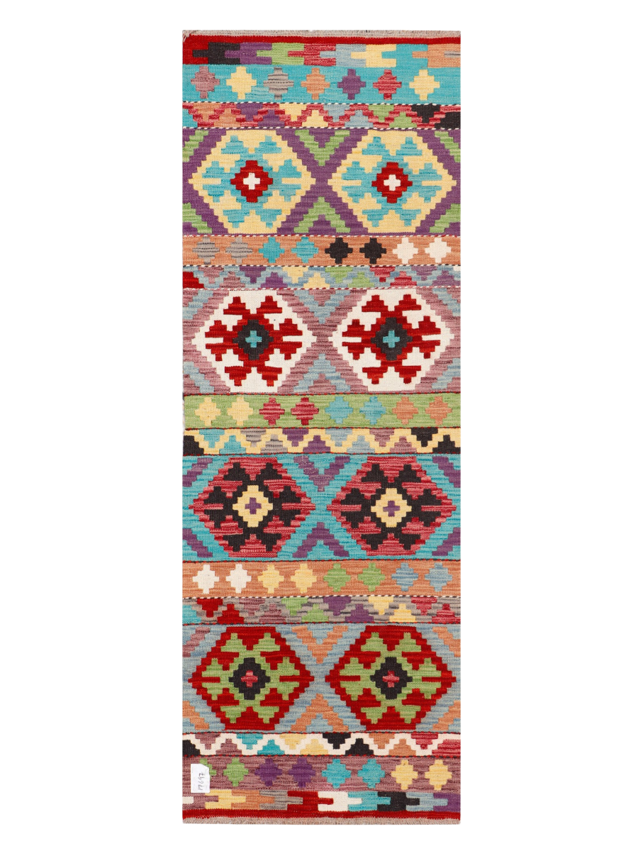 Maimana Kilim Runner - 177 × 62 cm (5'10" x 2'0")-0