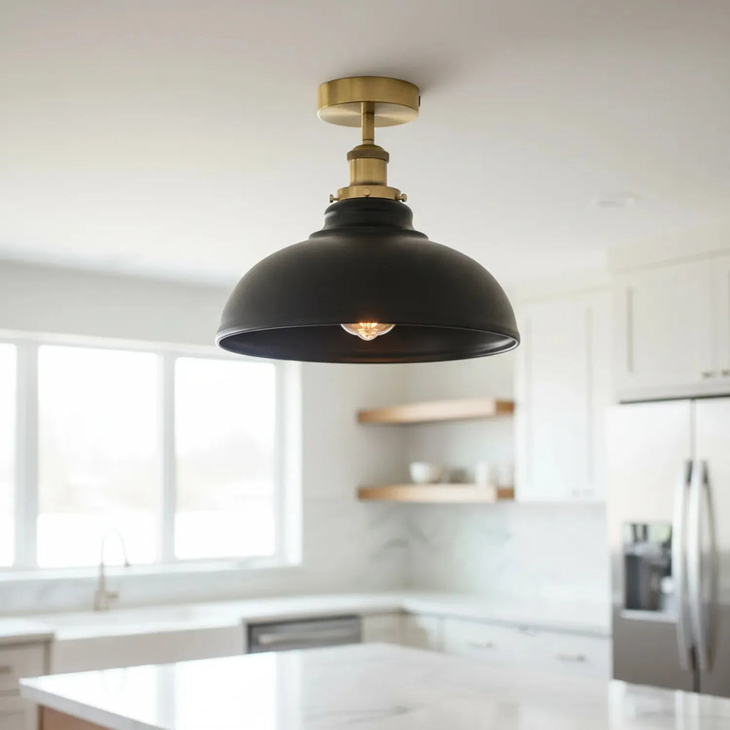 LEDSone Semi-Flush Ceiling Light – Metal Kitchen Pendant Style
