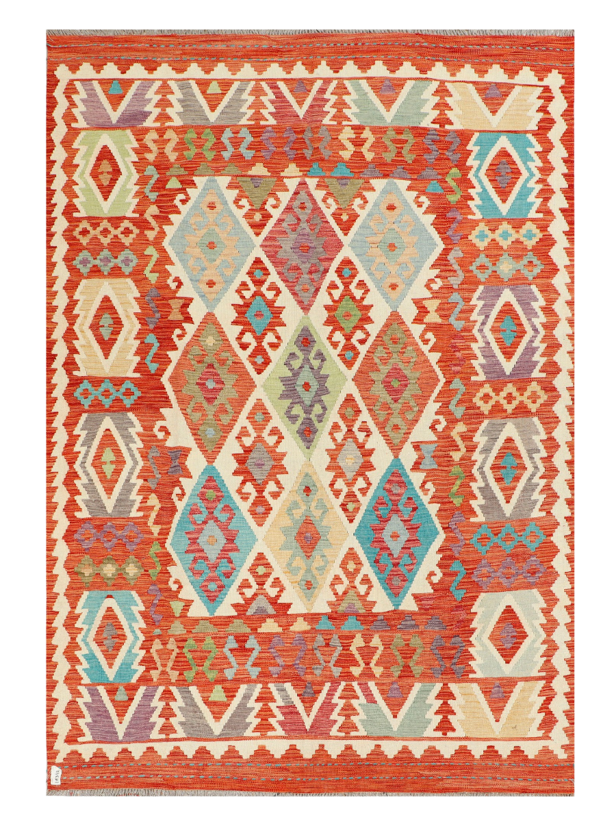 Maimana Kilim - 290 × 200 cm (9'6" x 6'7")-0
