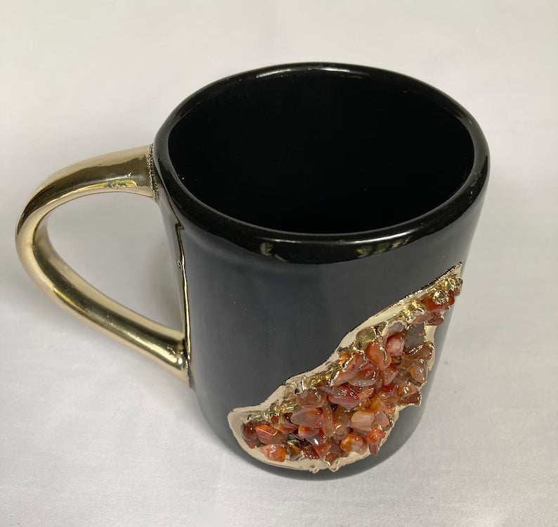 Wave - Set of 2 Black Ceramic Mugs-2