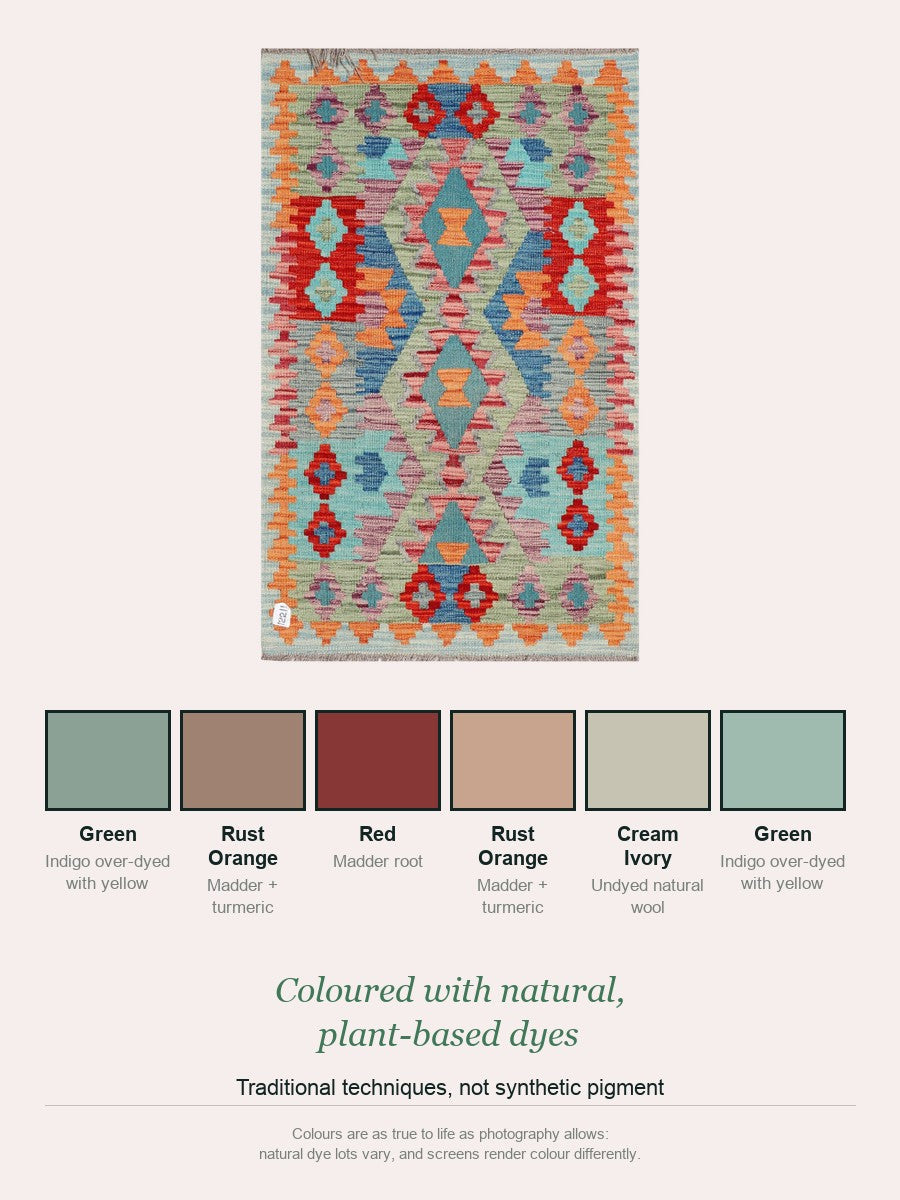 Maimana Kilim - 123 × 79 cm (4'0" x 2'7")-2