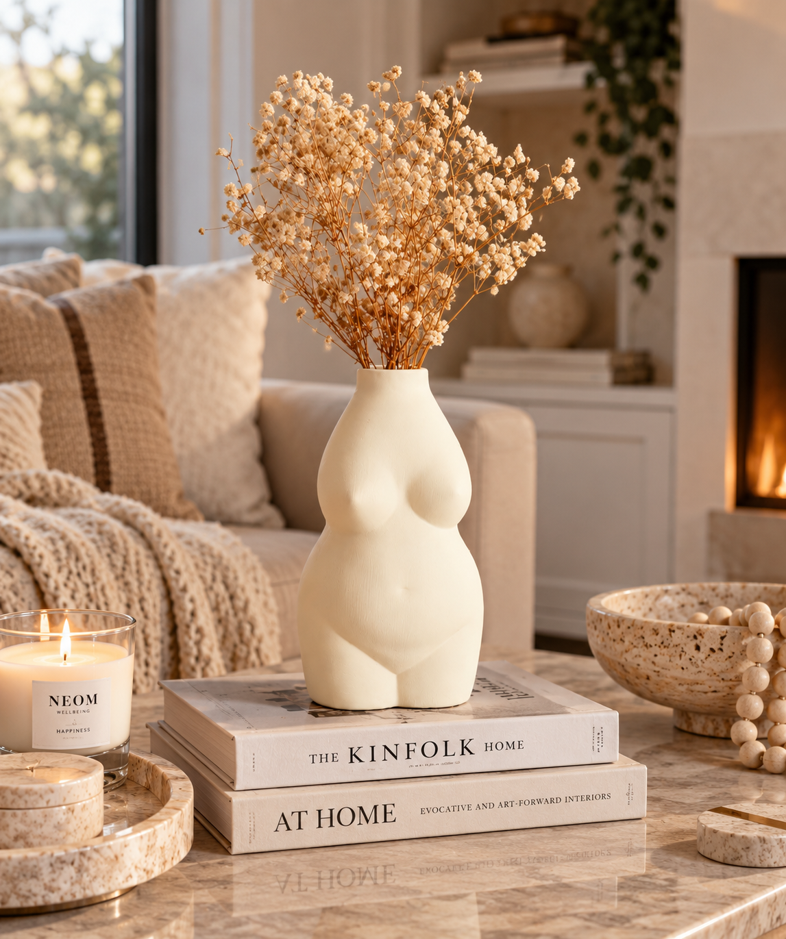Sculptural Female Body Vase – Ivory
