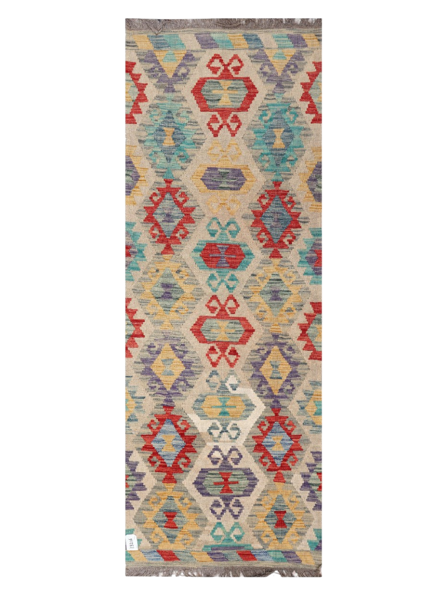Maimana Kilim Runner - 196 × 69 cm (6'5" x 2'3")-0