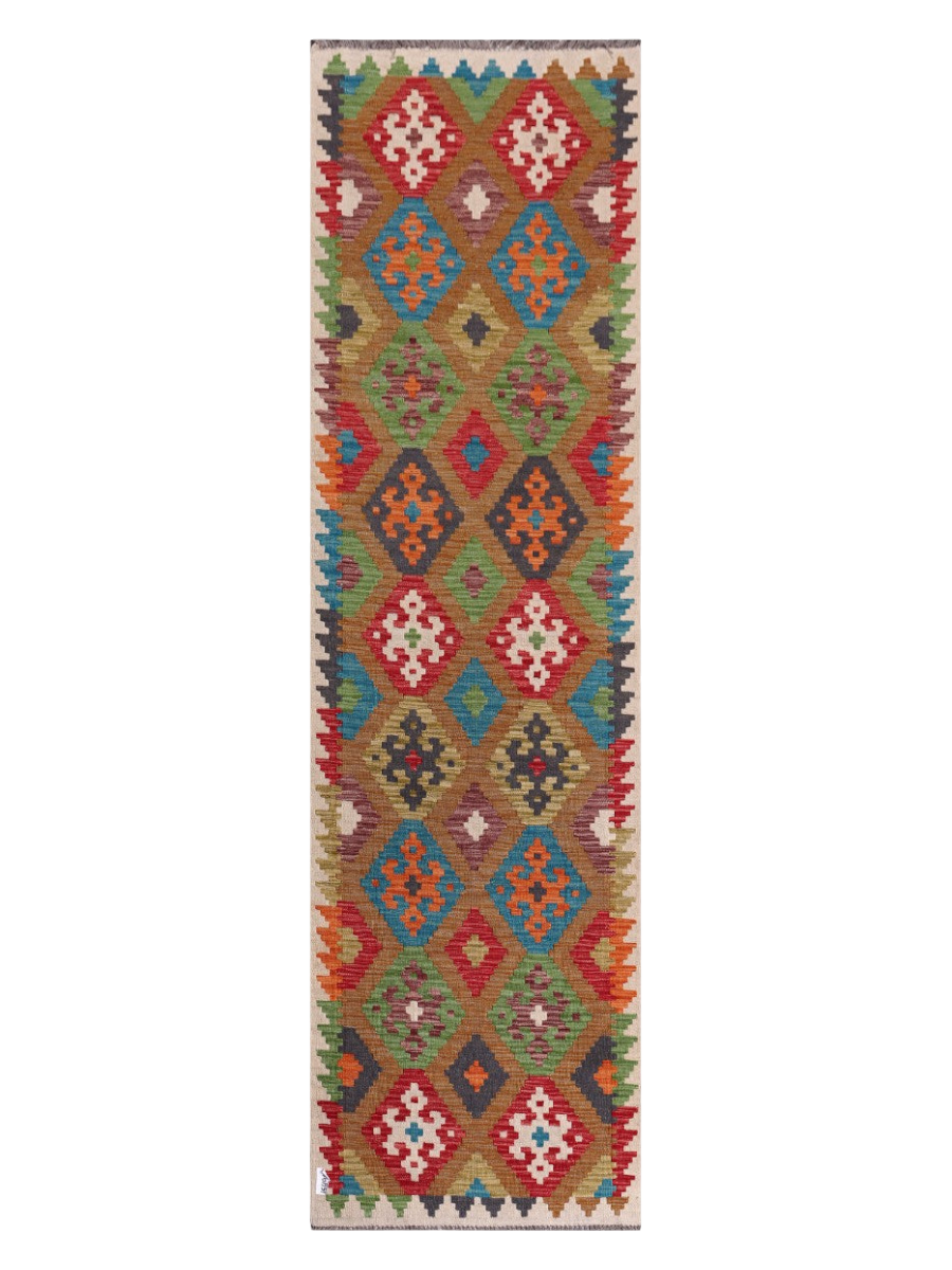 Maimana Kilim Runner - 290 × 82 cm (9'6" x 2'8")-0