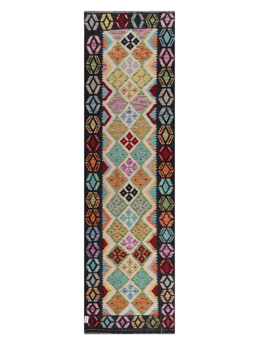 Maimana Kilim Runner - 296 × 86 cm (9'9" x 2'10")-0