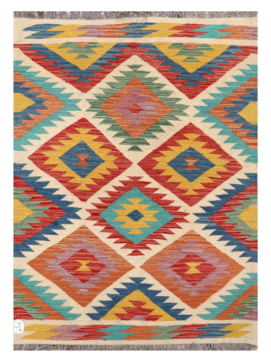 Maimana Kilim - 140 × 101 cm (4'7" x 3'4")-0