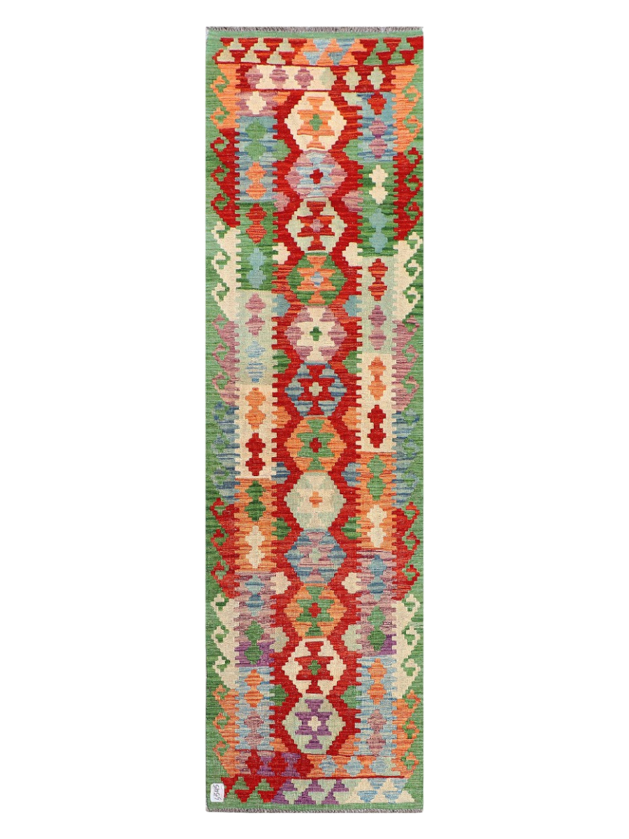 Maimana Kilim Runner - 283 × 80 cm (9'3" x 2'7")-0