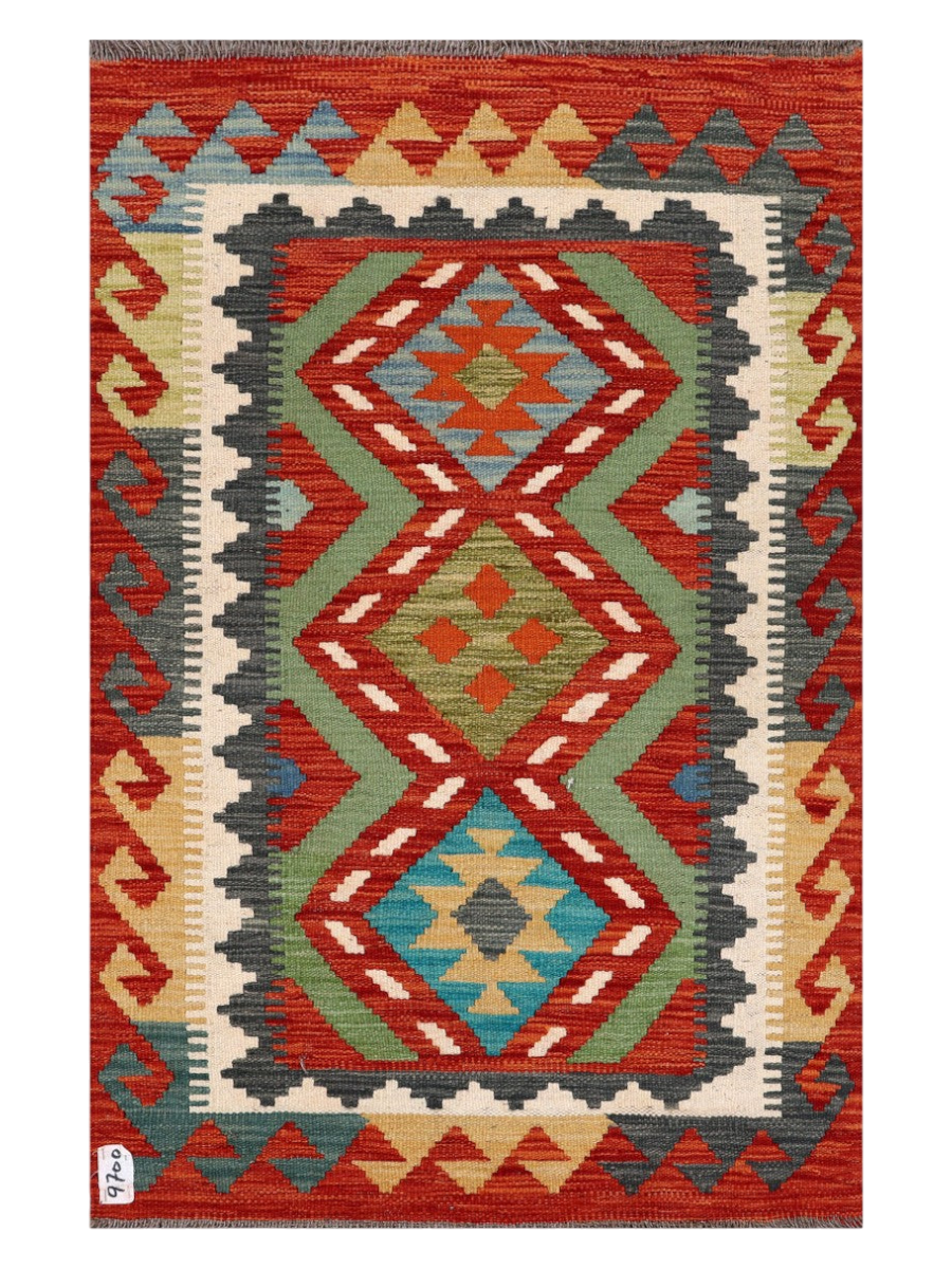Maimana Kilim - 120 × 78 cm (3'11" x 2'7")-0
