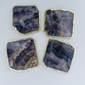 Amethyst Natural Edge Coasters – Set of 4-0