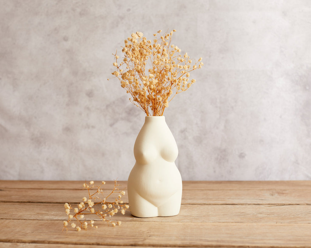 Sculptural Female Body Vase – Ivory