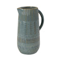 Rustic Blue Ceramic Jug for Floral and Home Decor-0