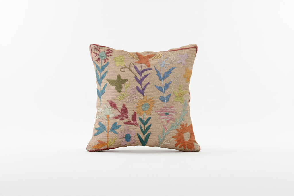 Suzani Hand Embroidered Cushion Cover - 45 x 45 cm