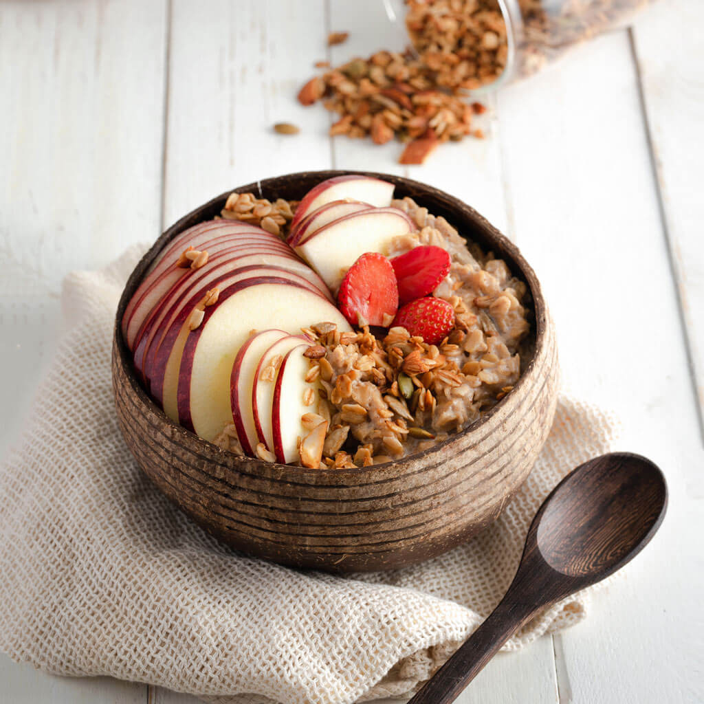 Natural Coconut Bowl & Spoon Set -
Handcrafted Eco Homeware
