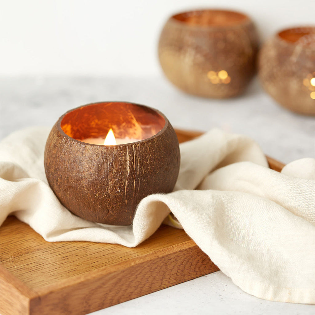 Coconut Shell Candle - Citrus Lime Scent