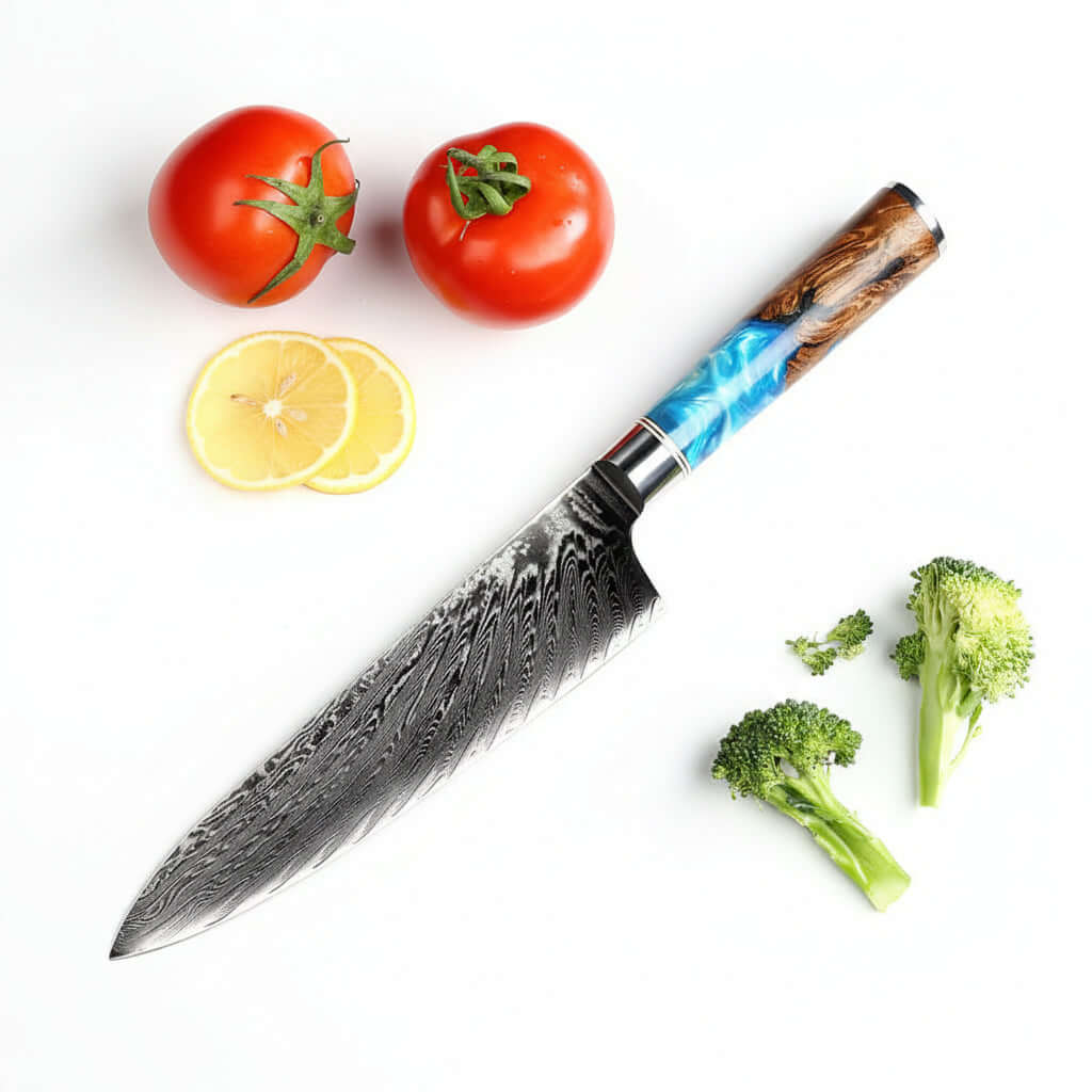 Damascus steel kitchen knife Pattern Kitchen Knife-0