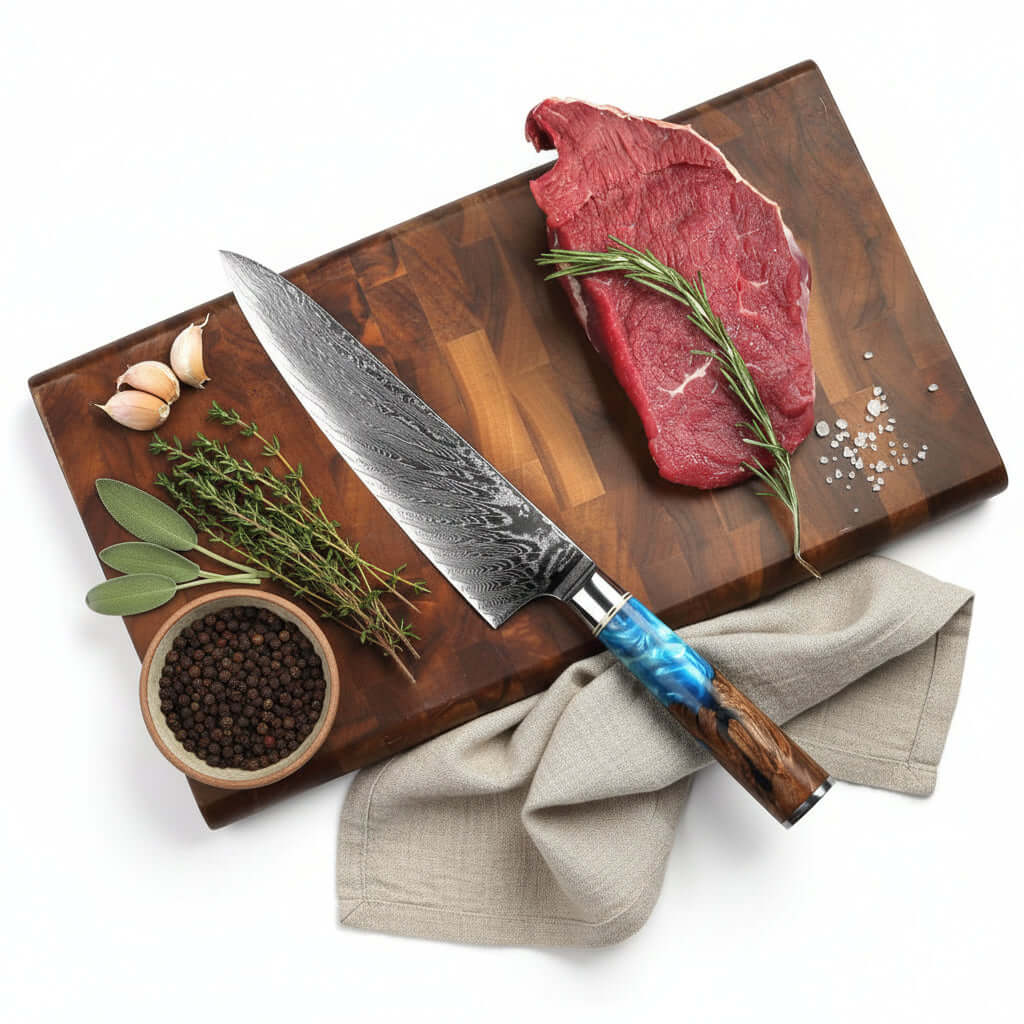 Damascus steel kitchen knife Pattern Kitchen Knife-2