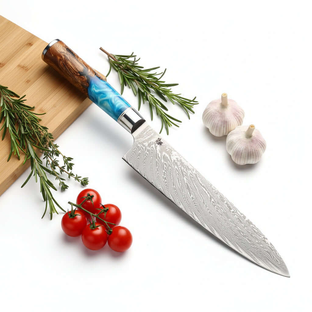 Damascus steel kitchen knife Pattern Kitchen Knife-4