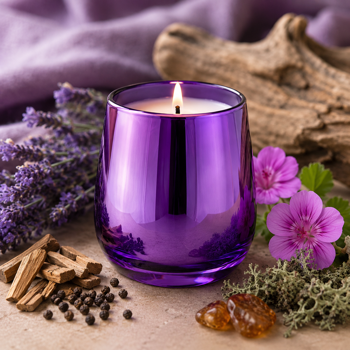 Just Dance Candle Home Decor Scent Lavender Sandalwood Geraniums-0