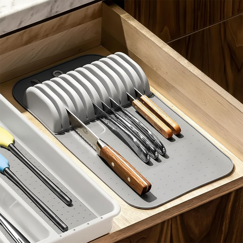 Kitchen knife drawer organizer Kitchen Knife Holder with 5 & 11 Slots-1