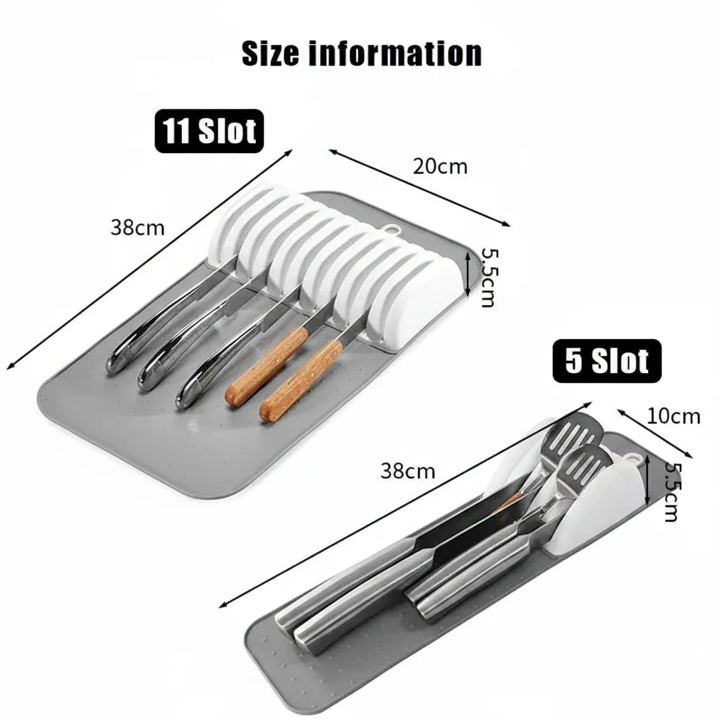 Kitchen knife drawer organizer Kitchen Knife Holder with 5 & 11 Slots-4