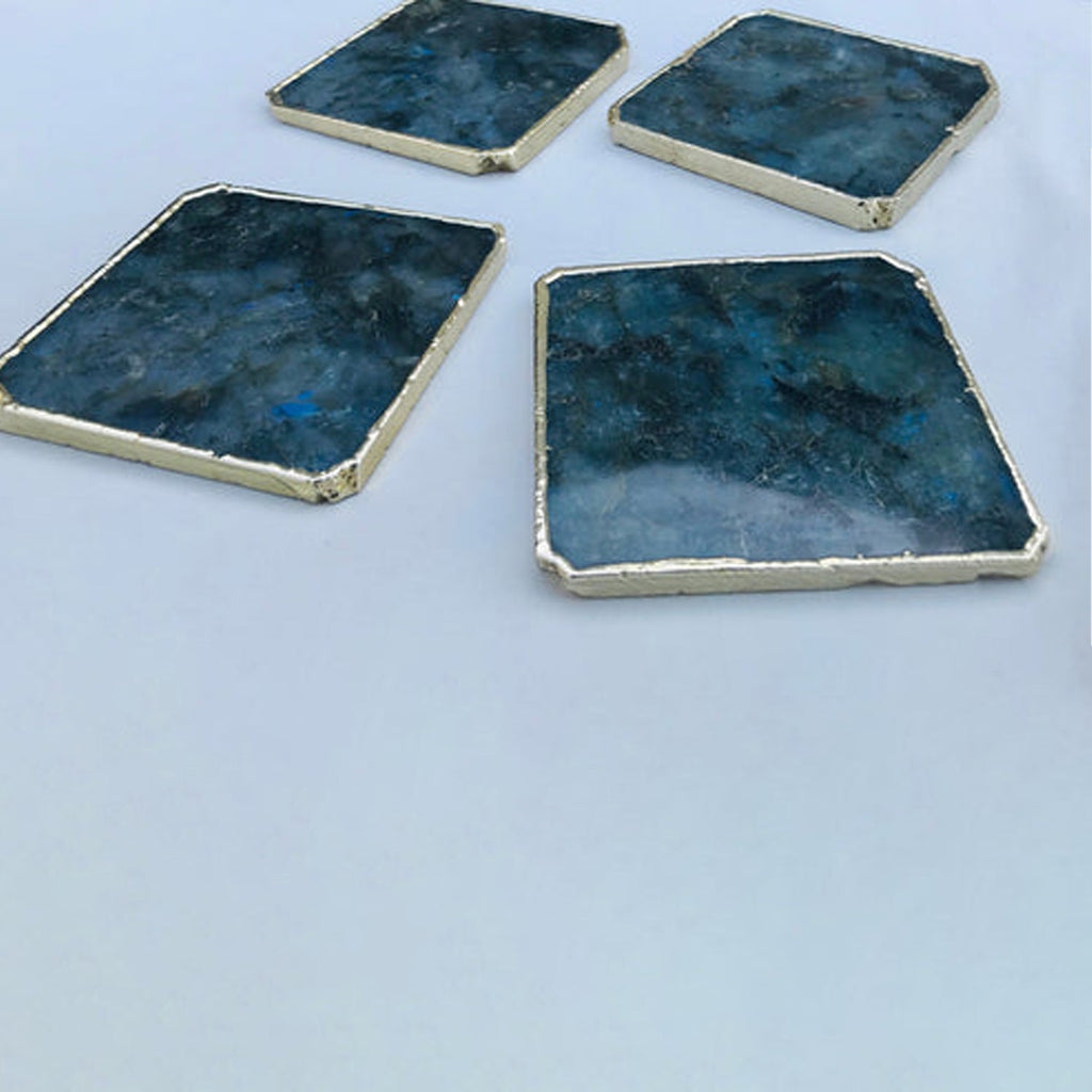 Labradorite Natural Edge Coasters – Set of 4-1