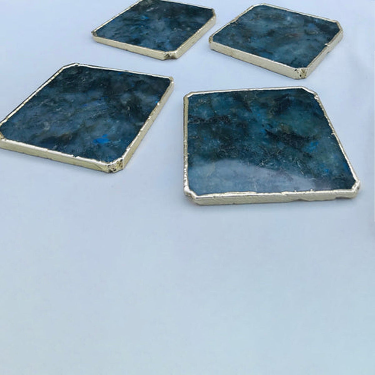 Labradorite Natural Edge Coasters – Set of 4-1