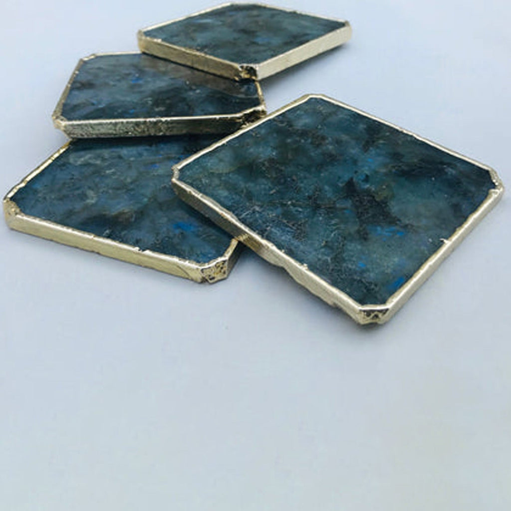 Labradorite Natural Edge Coasters – Set of 4-4