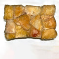 Large Golden Brown Agate Cheese Platter/Tray 10"x15"-0