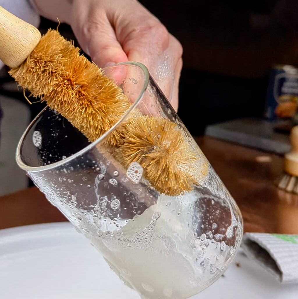 Natural Wooden Bottle Brush | Sustainable Bamboo Kitchen Bottle Brush-4