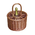 Small Deluxe Wicker Single Bottle Drinks Basket