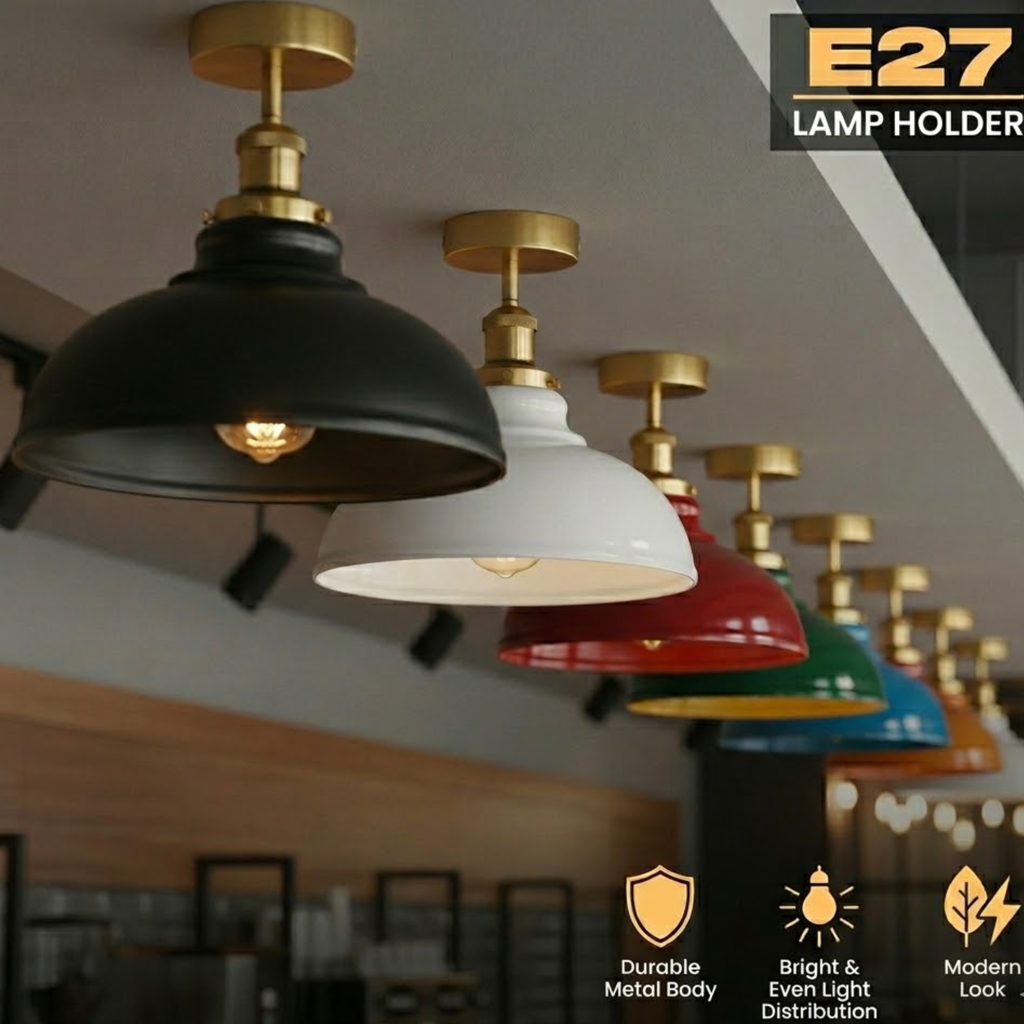 LEDSone Semi-Flush Ceiling Light – Metal Kitchen Pendant Style