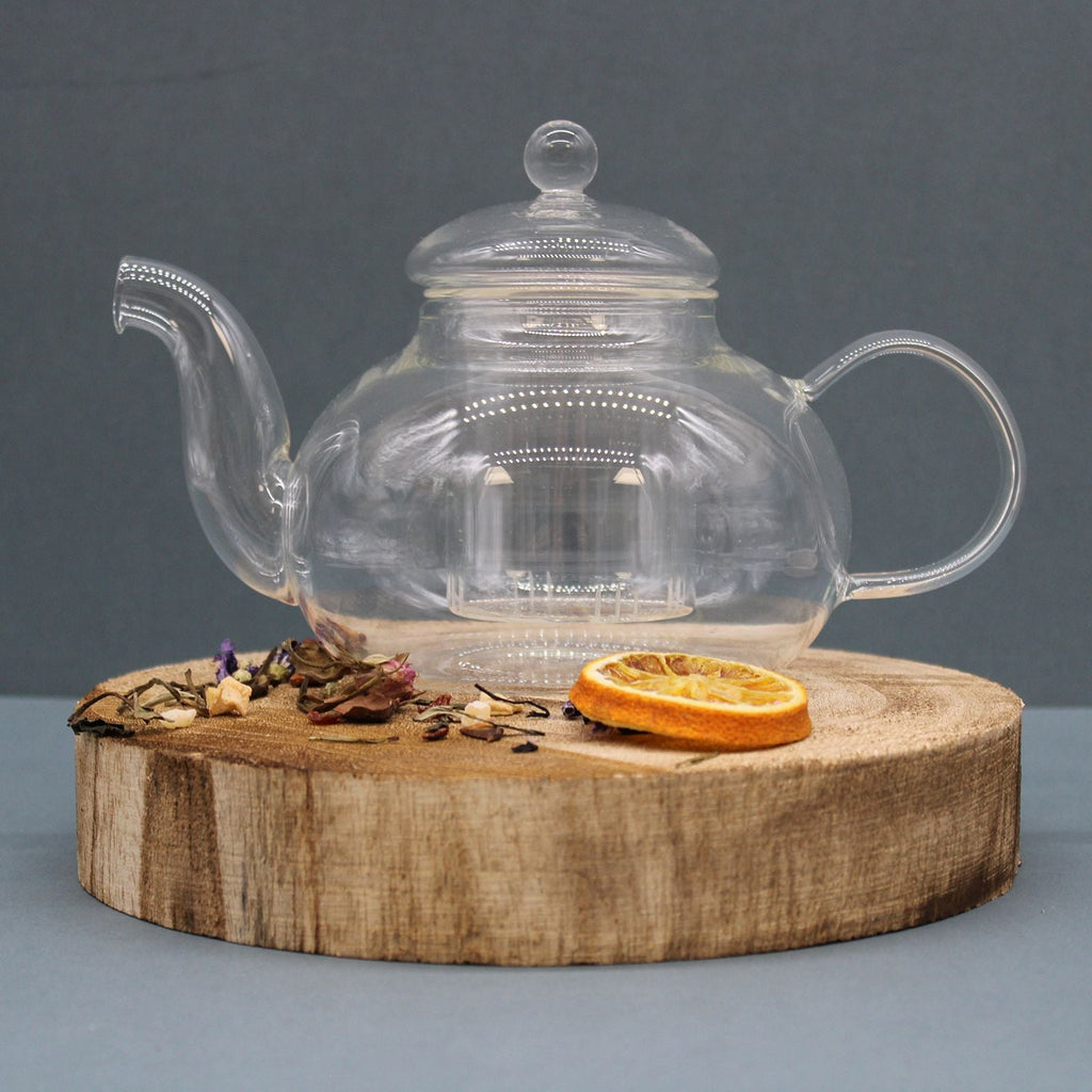 Glass Infuser Teapot - Round Pearl