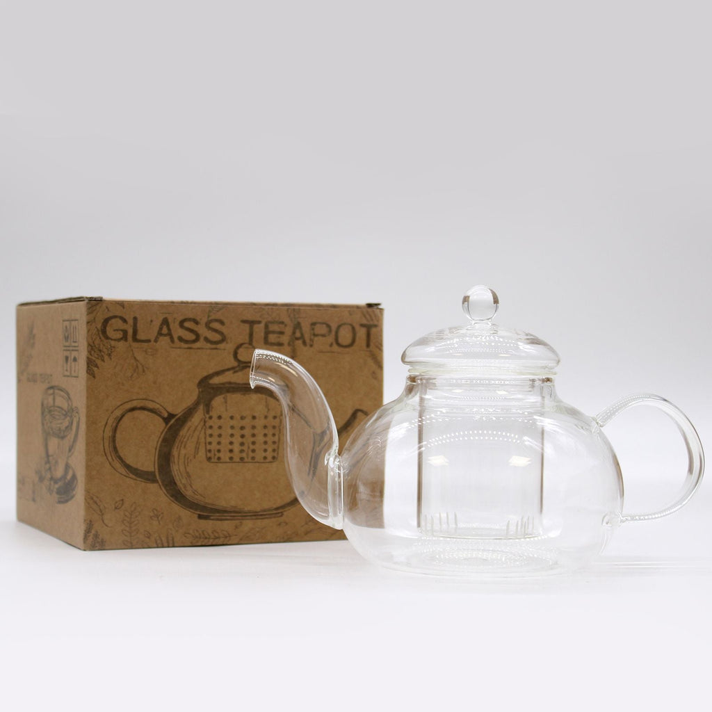 Glass Infuser Teapot - Round Pearl