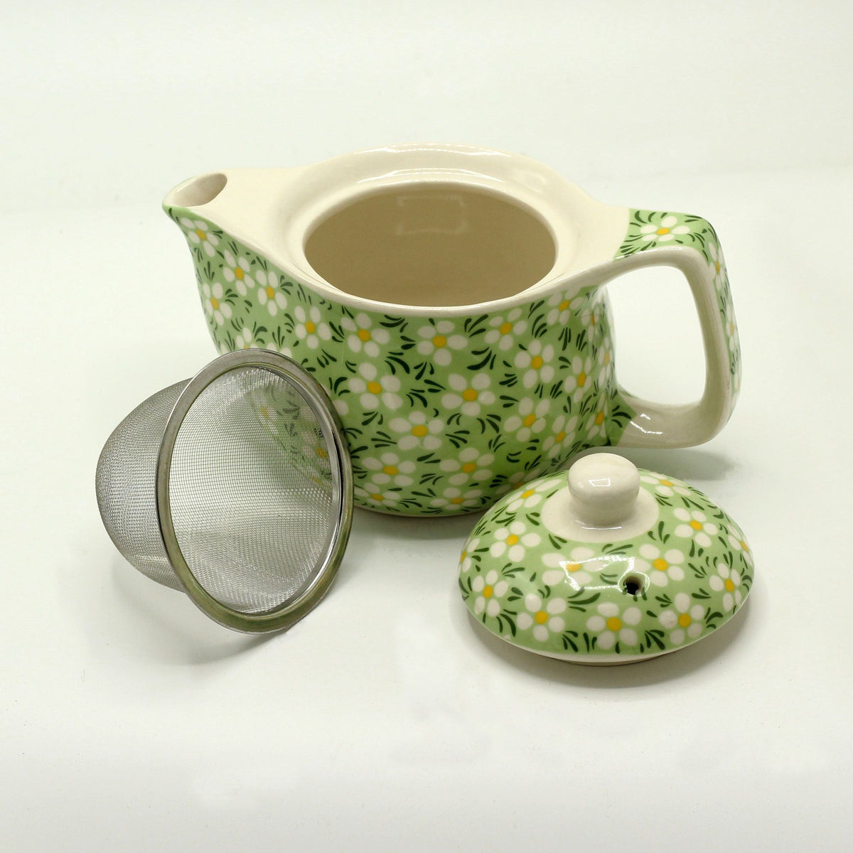 Herbal Teapot - Green Daisey