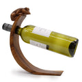 Sculptural Wooden Mouse Wine Bottle Holder