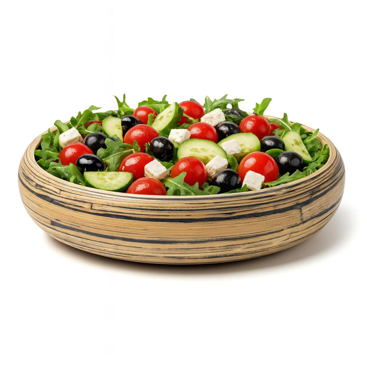 Bamboo Fruit Bowl & Home Decor Bowl (Dark Natural)
