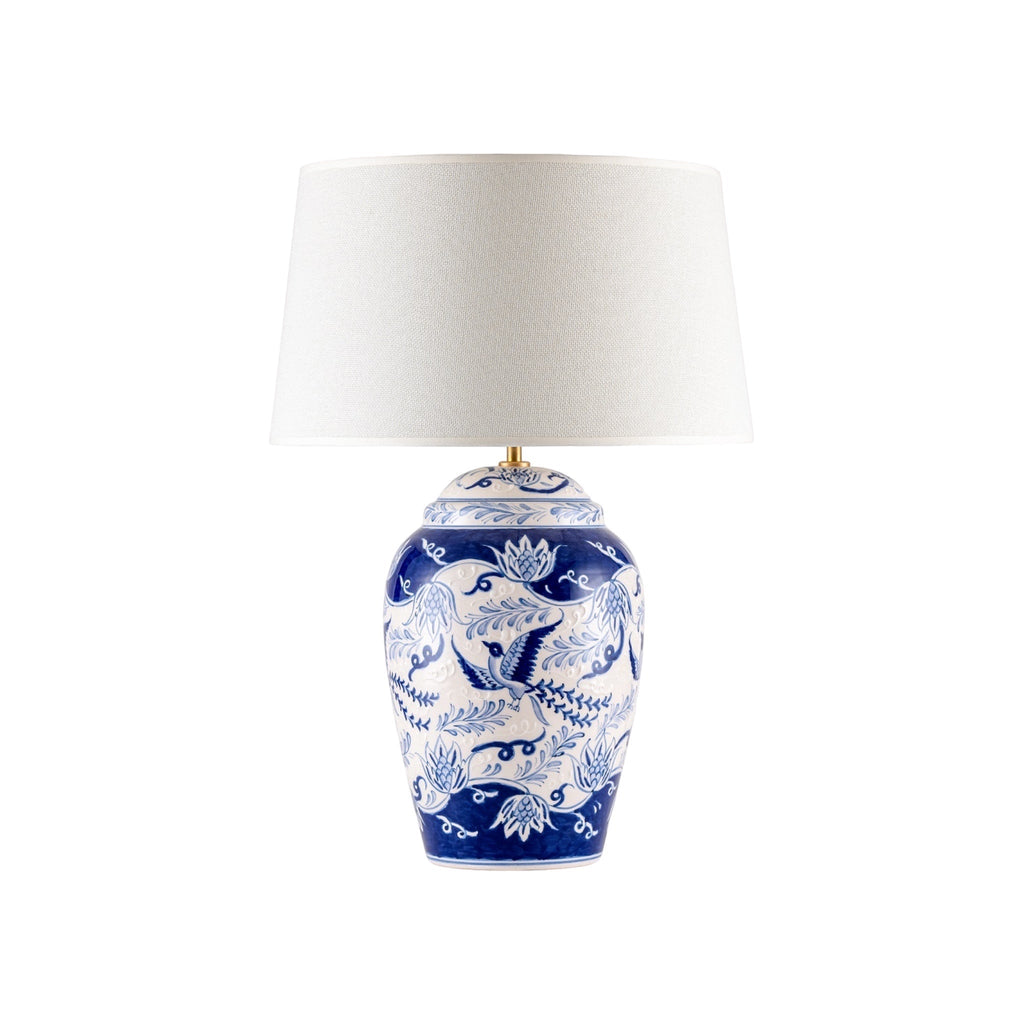 Blue And White Porcelain Ginger Jar Lamp