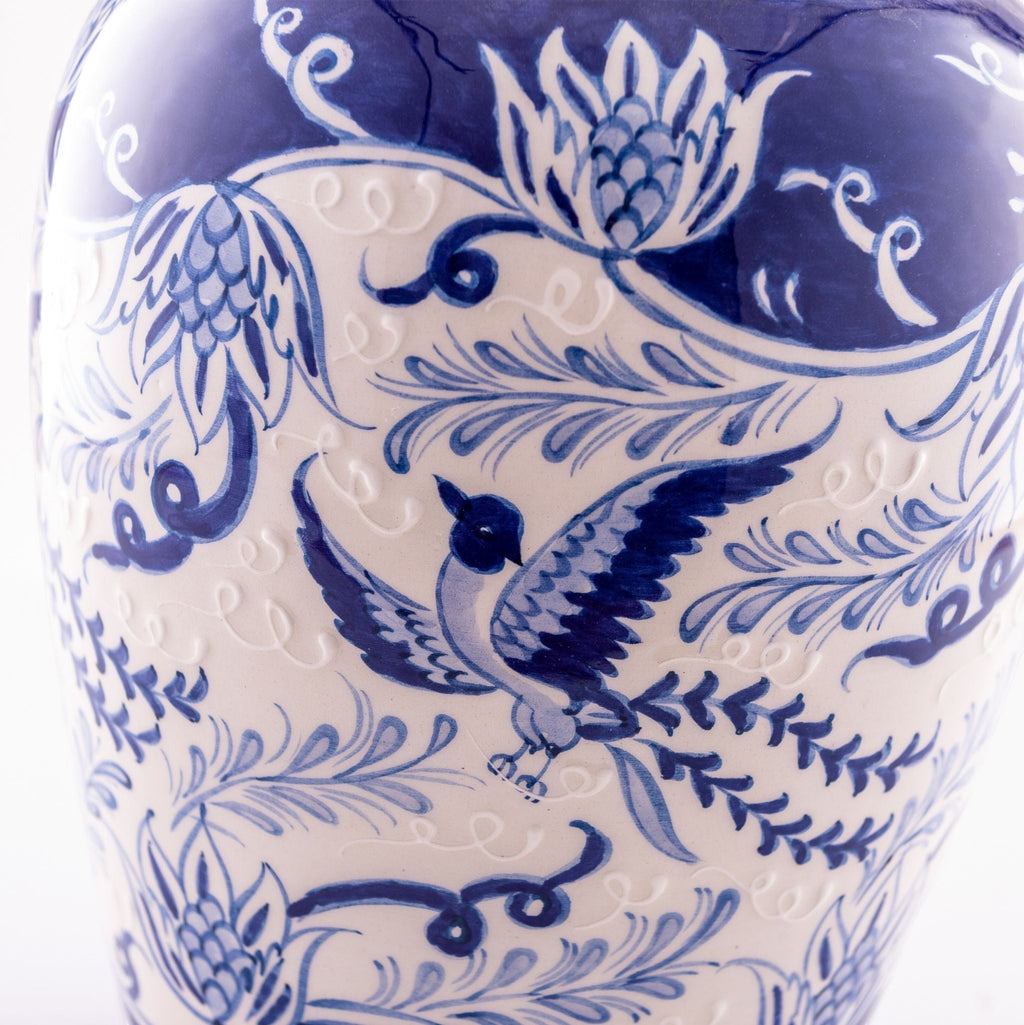 Blue And White Porcelain Ginger Jar Lamp