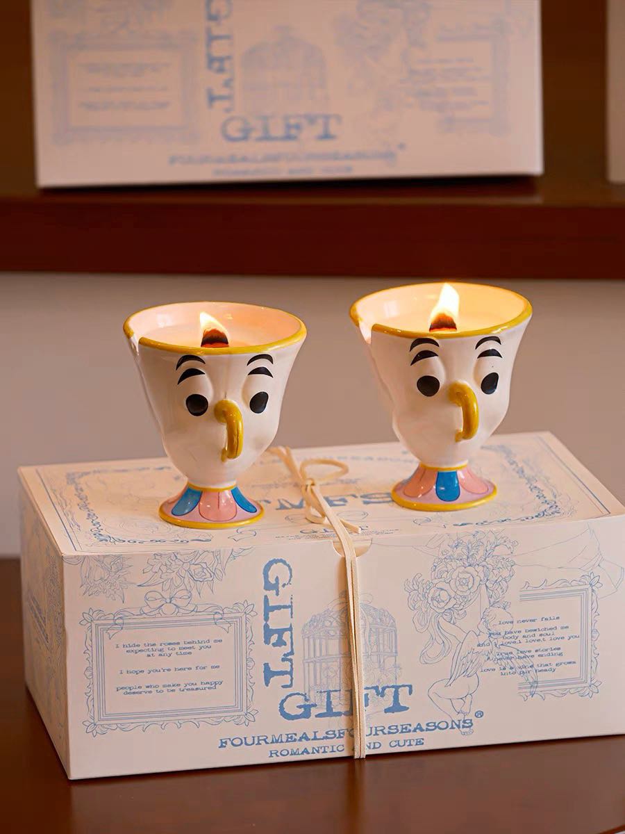 Character Ceramic Soy Wax Candles – Set of 2