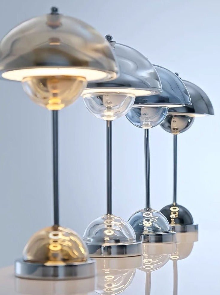 Chrome Dimmable Portable Table Lamp – Nordic Design