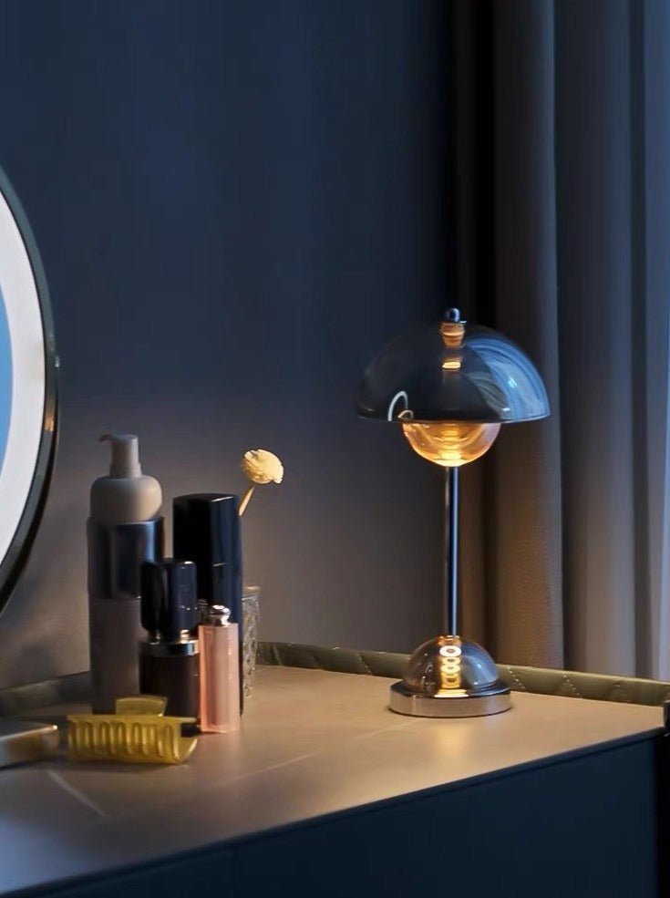 Chrome Dimmable Portable Table Lamp – Nordic Design