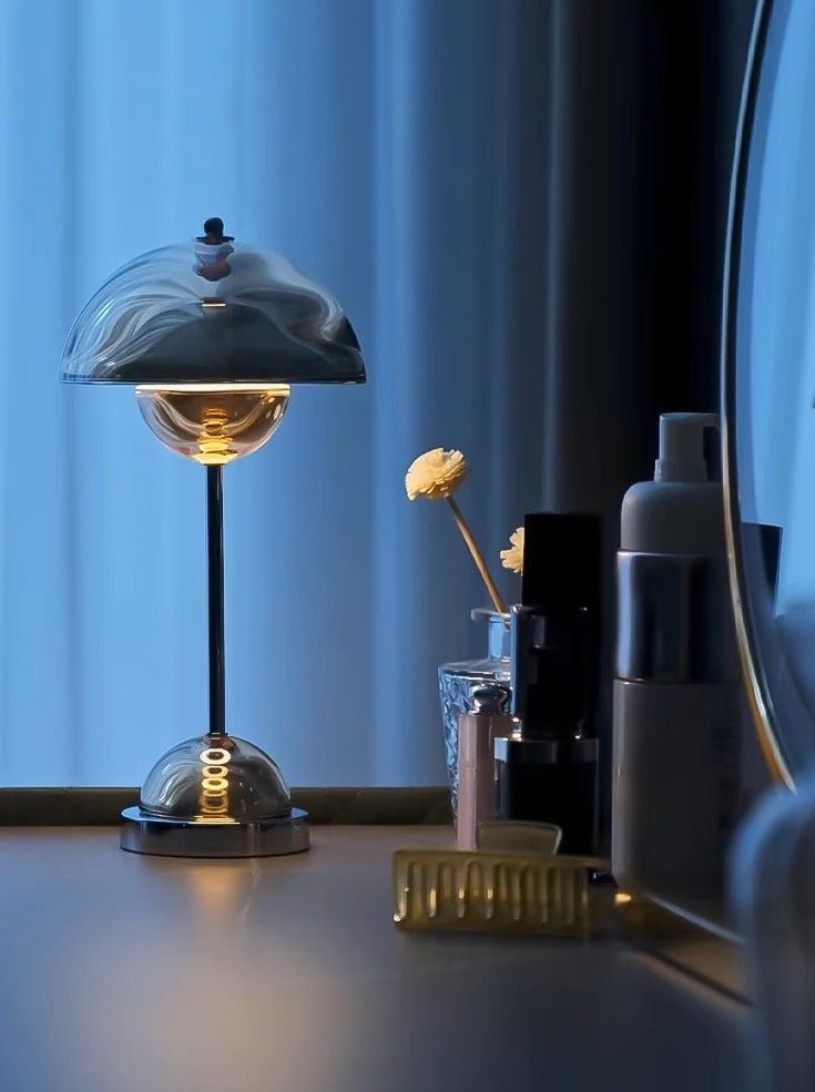 Chrome Dimmable Portable Table Lamp – Nordic Design